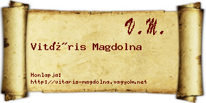 Vitáris Magdolna névjegykártya