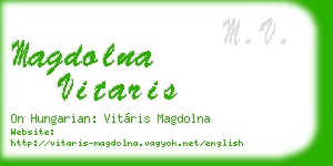 magdolna vitaris business card